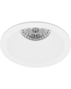 Spot Armatuur GU10 - Pragmi Pollon Pro - Inbouw Rond - Mat Wit - Aluminium - Verdiept - Ø82mm