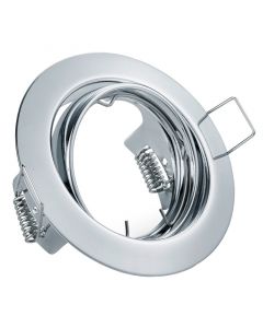 Spot Armatuur GU10 - Trion - Inbouw Rond - Glans Chroom Aluminium - Kantelbaar Ø83mm