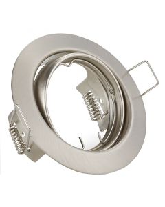 Spot Armatuur GU10 - Trion - Inbouw Rond - Mat Nikkel Aluminium - Kantelbaar Ø83mm