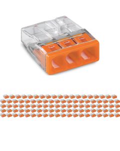 WAGO - Lasklem - 3 Polig - 0.5-2.5mm2 - Oranje - 100 Stuks