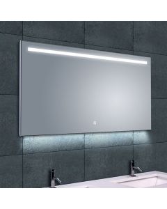 LED Badkamerspiegel - Trion Aluna - Rechthoek - IP44 - Touch Schakelaar - 18W - Aanpasbare Kleur - Spiegelglas 1