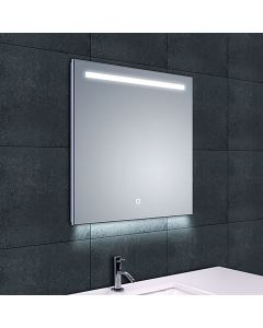 LED Badkamerspiegel - Trion Aluna - Rechthoek - IP44 - Touch Schakelaar - 18W - Aanpasbare Kleur - Spiegelglas 1