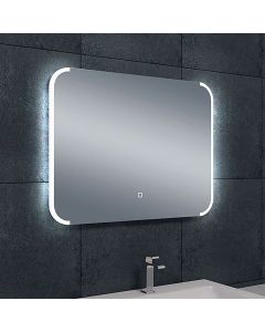 LED Badkamerspiegel - Trion Aluna - Rechthoek - IP44 - Touch Schakelaar - 18W - Aanpasbare Kleur - Spiegelglas 1