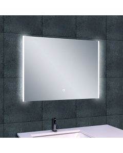 LED Badkamerspiegel - Trion Aluna - Rechthoek - IP44 - Touch Schakelaar - 18W - Aanpasbare Kleur - Spiegelglas 1