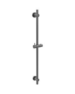 Thermostatische Regendoucheset - Leoni Rimbo - 22cm - Vierkante Hoofddouche - Staafhanddouche - RVS - Mat Zwart