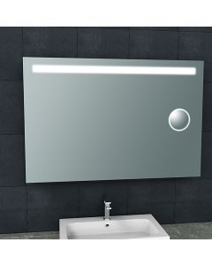 LED Badkamerspiegel - Trion Aluna - Rechthoek - IP44 - Touch Schakelaar - 18W - Aanpasbare Kleur - Spiegelglas 1