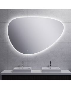 LED Badkamerspiegel - Trion Aluna - Rechthoek - IP44 - Touch Schakelaar - 18W - Aanpasbare Kleur - Spiegelglas 1