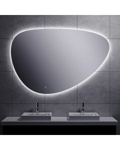 LED Badkamerspiegel - Trion Aluna - Rechthoek - IP44 - Touch Schakelaar - 18W - Aanpasbare Kleur - Spiegelglas 1