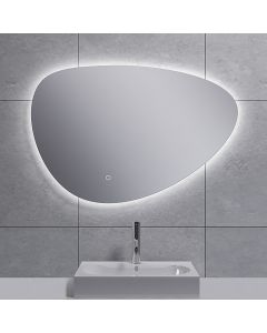 LED Badkamerspiegel - Trion Aluna - Rechthoek - IP44 - Touch Schakelaar - 18W - Aanpasbare Kleur - Spiegelglas 1