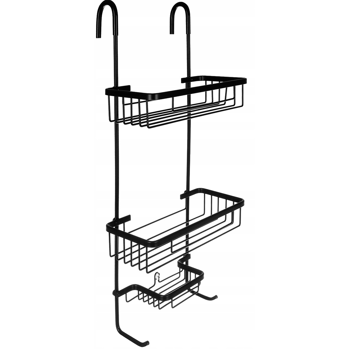Doucherek Maxozo Saris 3 Laags Hangend Badkamerrek Zonder Boren Onderhoudsvrij Zwart