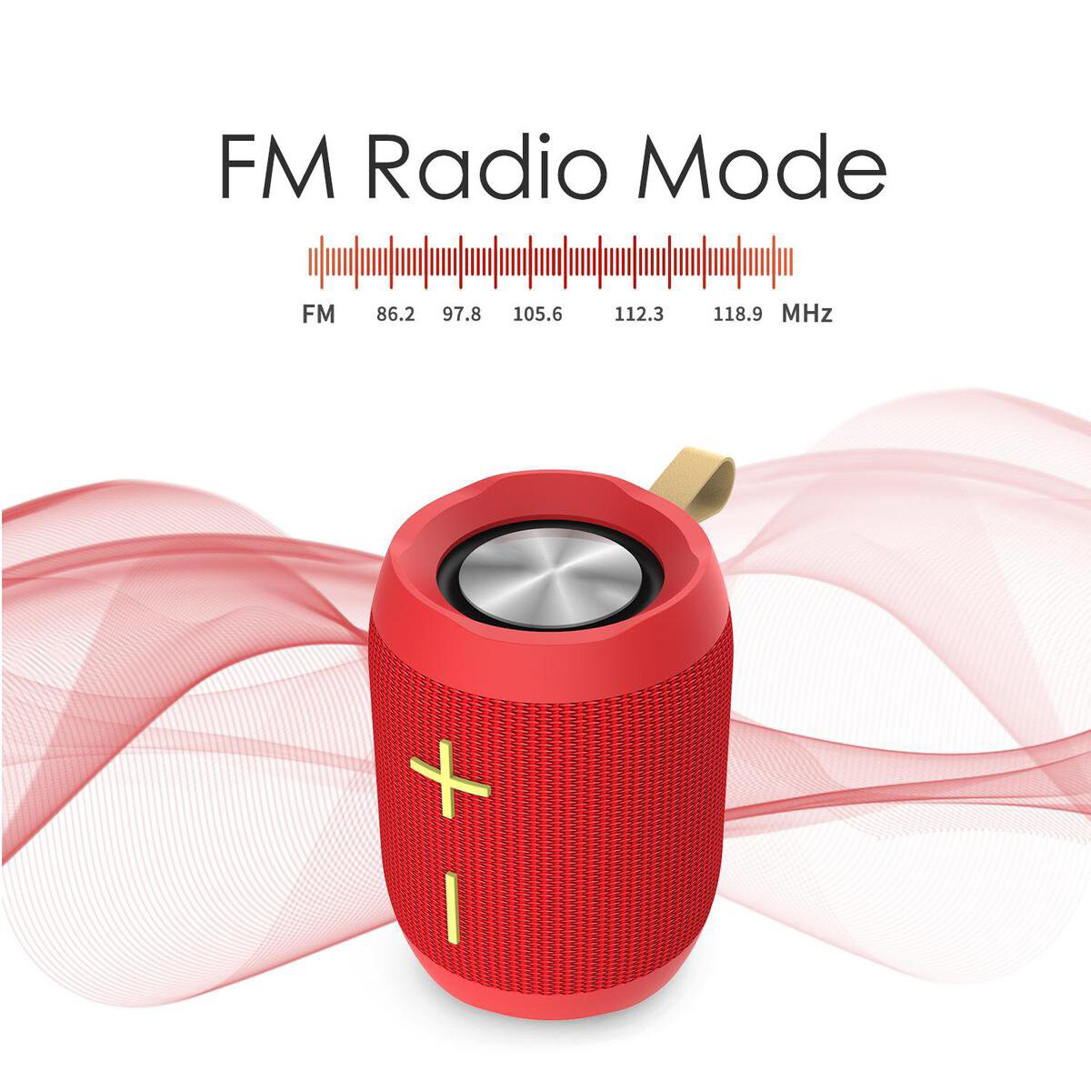 Draadloze Bluetooth Speaker - Aigi Nixa - Rood