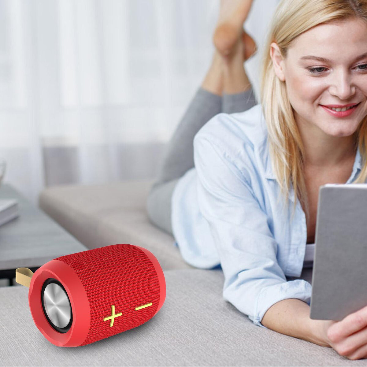 Draadloze Bluetooth Speaker - Aigi Nixa - Rood