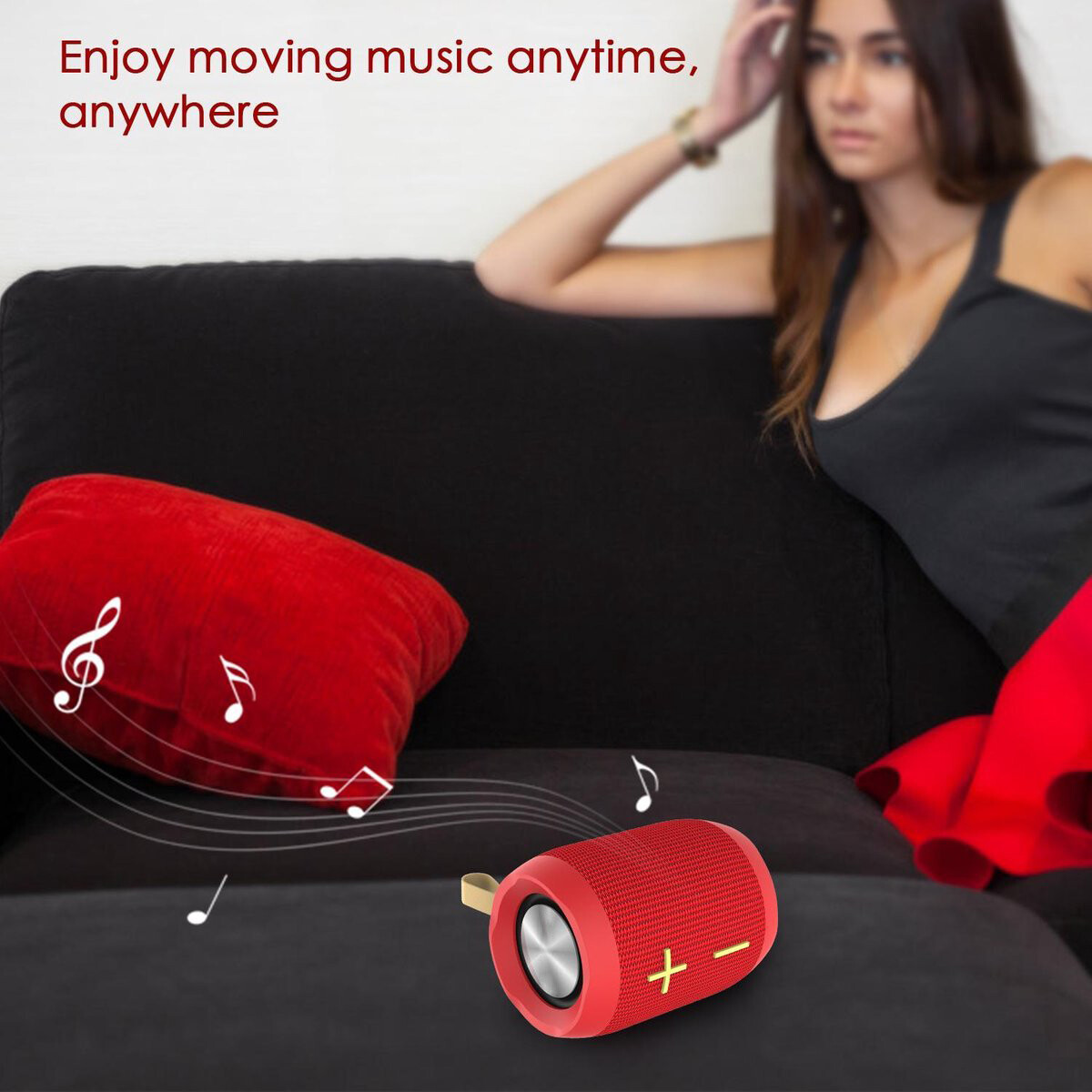 Draadloze Bluetooth Speaker - Aigi Nixa - Rood