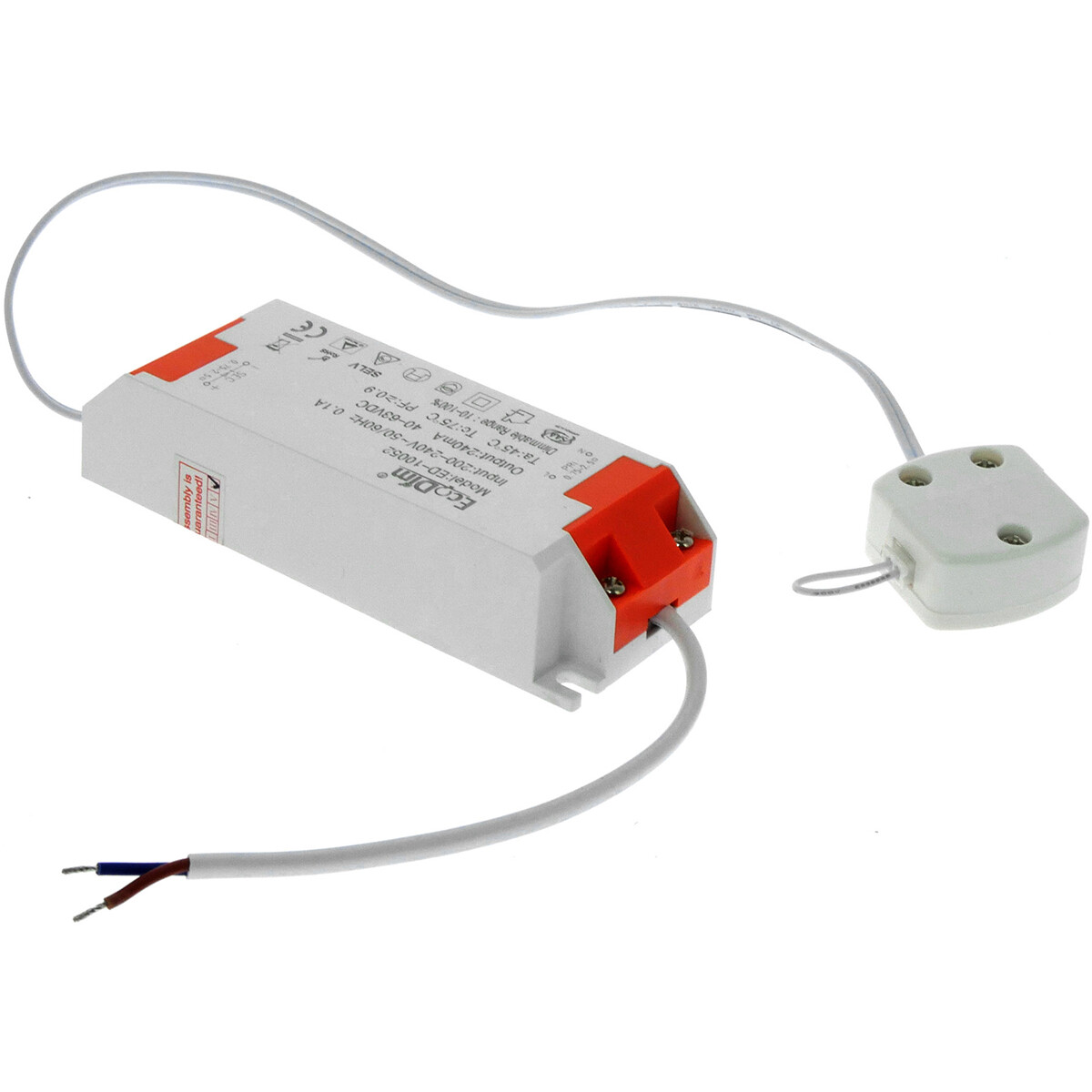 EcoDim - LED Driver - Trafo - Transformator - ED-10050 - Dimbaar - 5-7W - 14-25V - Max. 2 Spots product afbeelding