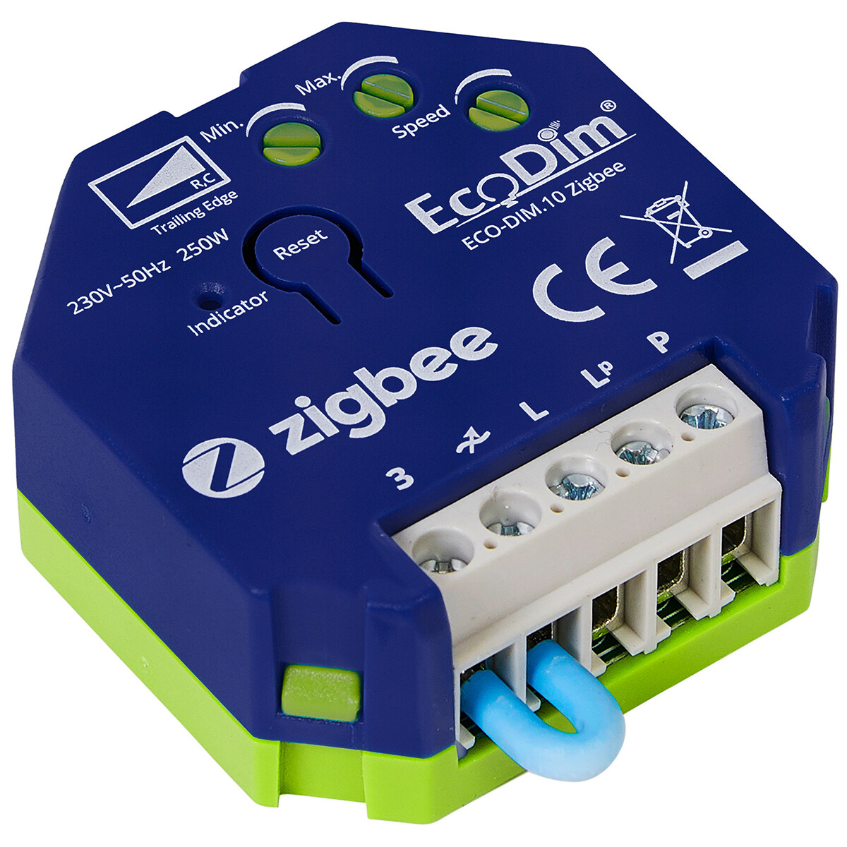 EcoDim - LED Inbouwdimmer Module - Smart WiFi - ECO-DIM.10 - Fase Afsnijding RC - ZigBee - 0-250W