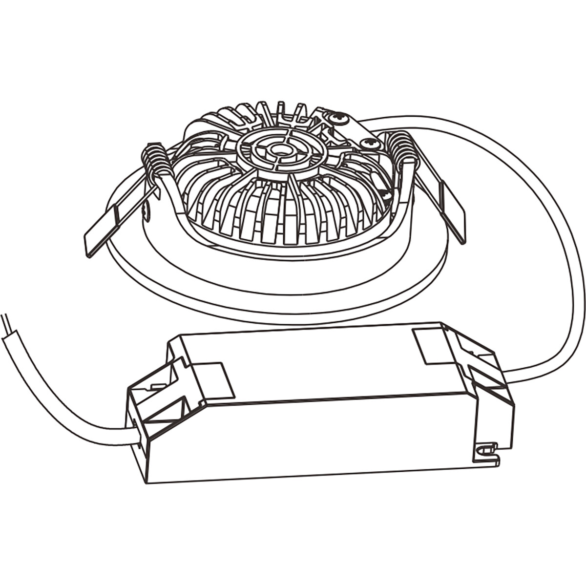 EcoDim - LED Spot - Inbouwspot - ED-10030 - 5W - Waterdicht IP54 - Dimbaar - Warm Wit 2700K - Mat Nikkel - Aluminium - Rond - Kantelbaar