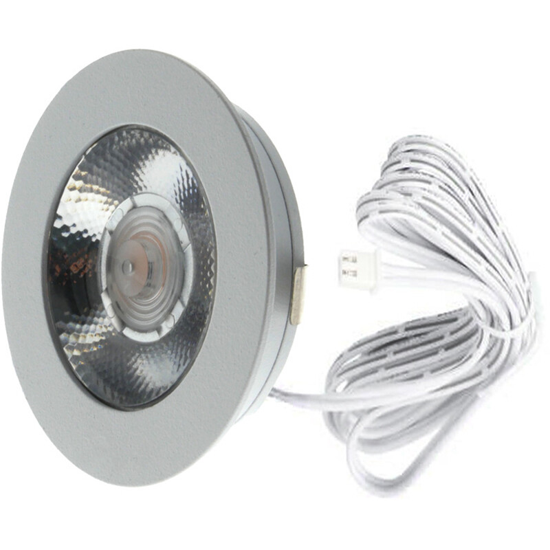 EcoDim - LED Spot Keukenverlichting - ED-10044 - 3W - Warm Wit 2700K - Dimbaar - Waterdicht IP54 - Onderbouwspot - Meubelspot - Inbouwspot - Rond - Mat Wit