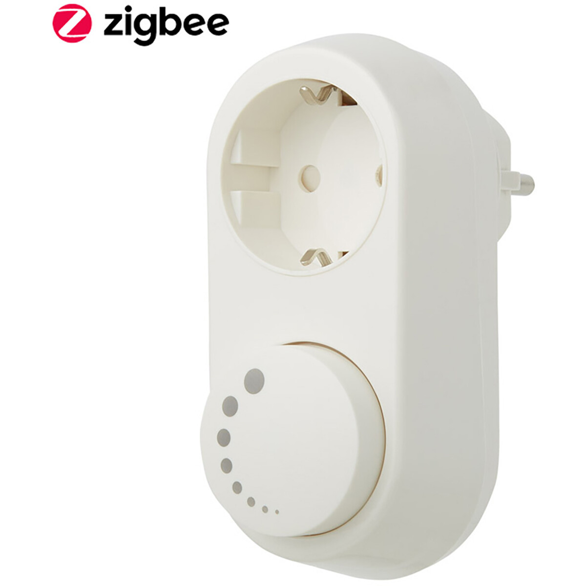 EcoDim - LED Stekkerdimmer - Smart WiFi - ECO-DIM.06 - Fase Afsnijding RC - ZigBee - Opbouw - Enkel Knop - 0-100W - Wit