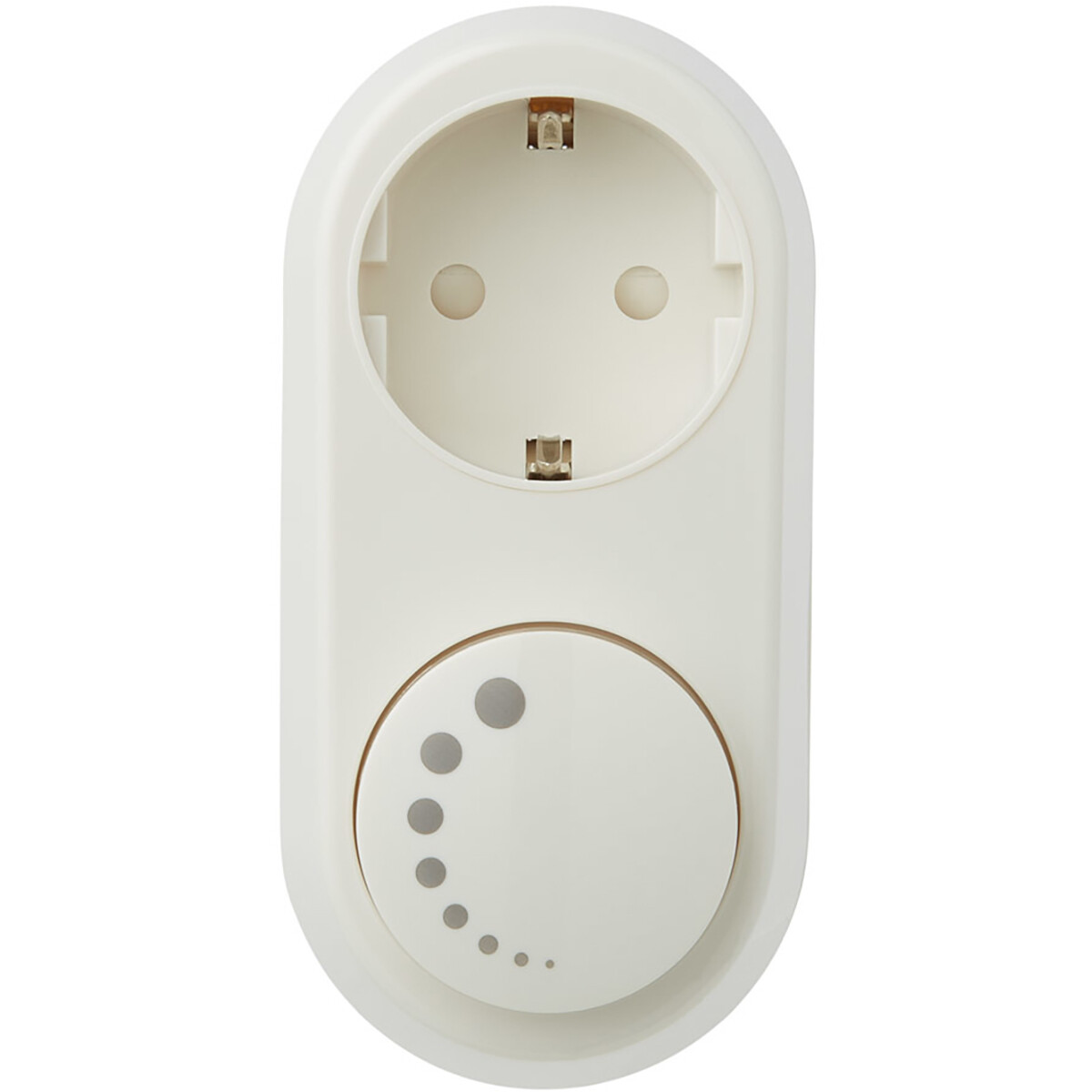 EcoDim - LED Stekkerdimmer - Smart WiFi - ECO-DIM.06 - Fase Afsnijding RC - ZigBee - Opbouw - Enkel Knop - 0-100W - Wit