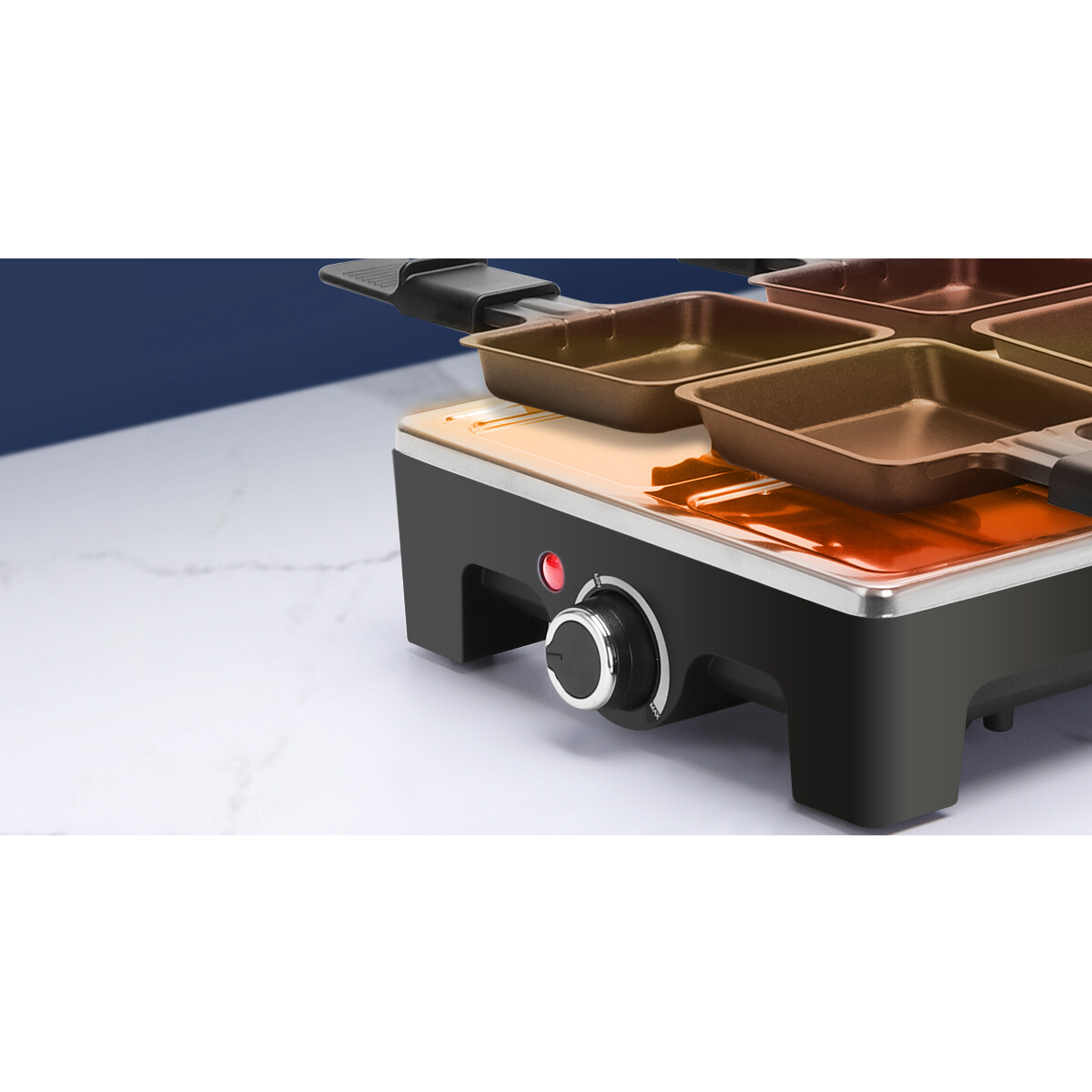 Gourmetstel - Aigi Rely - Steengrill - 1500 Watt - Zwart