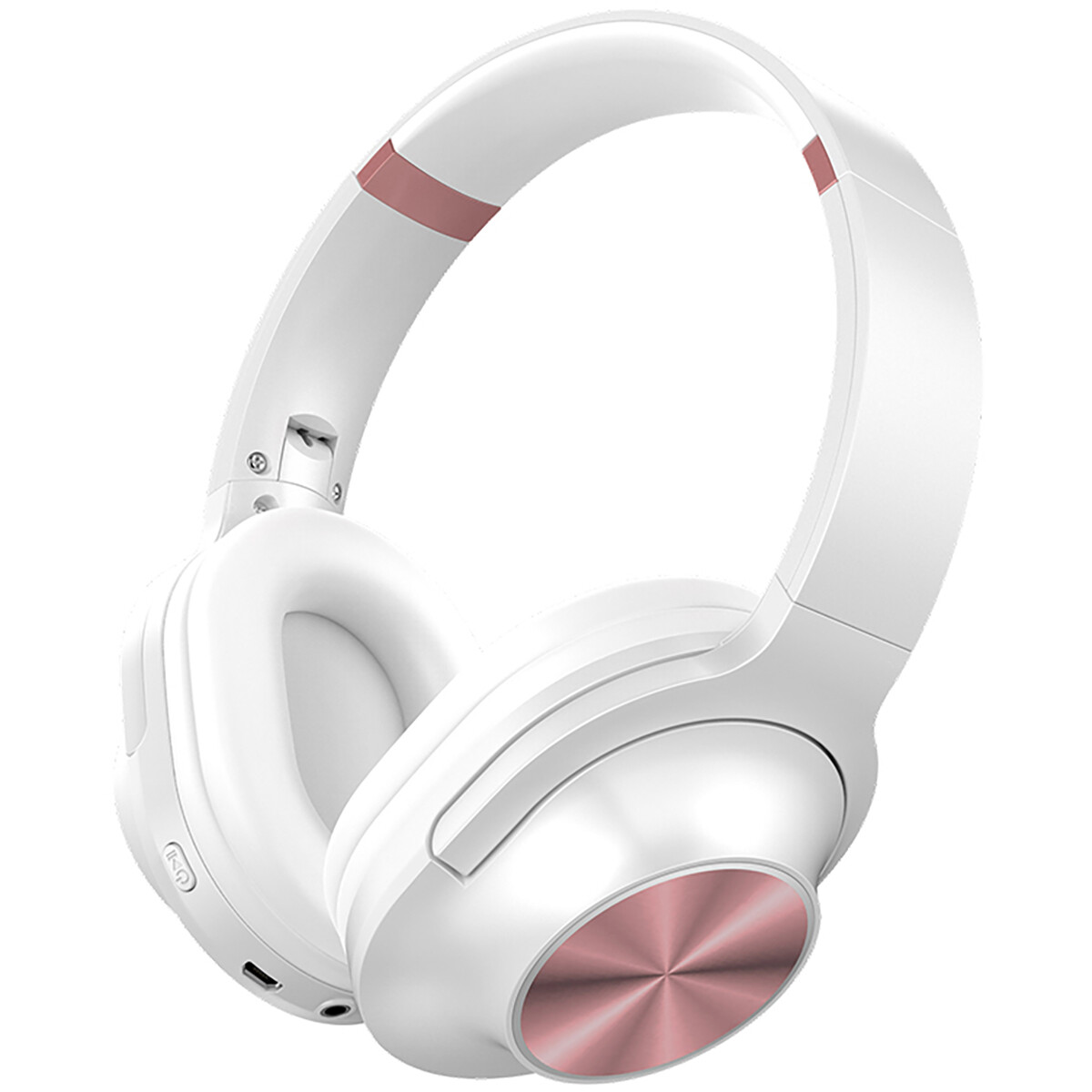 Koptelefoon Aigi Moski Draadloos Bluetooth On Ear Wit-roze