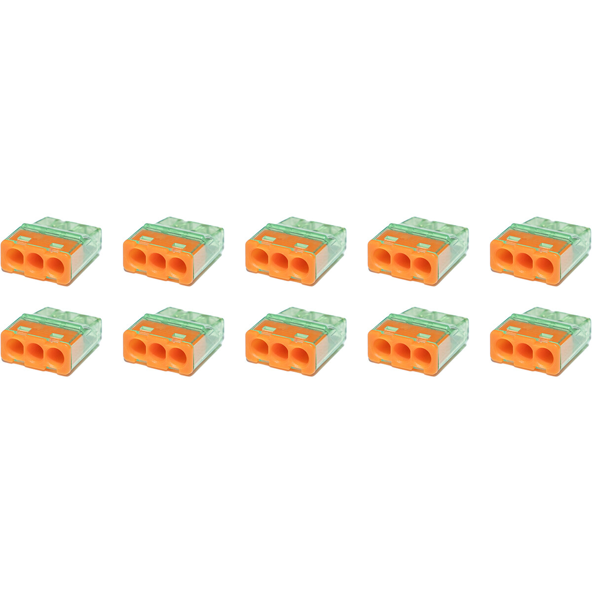 Lasklem - Vintex - 3 Polig - 0.2-2.5 mm2 - Oranje - 10 Stuks