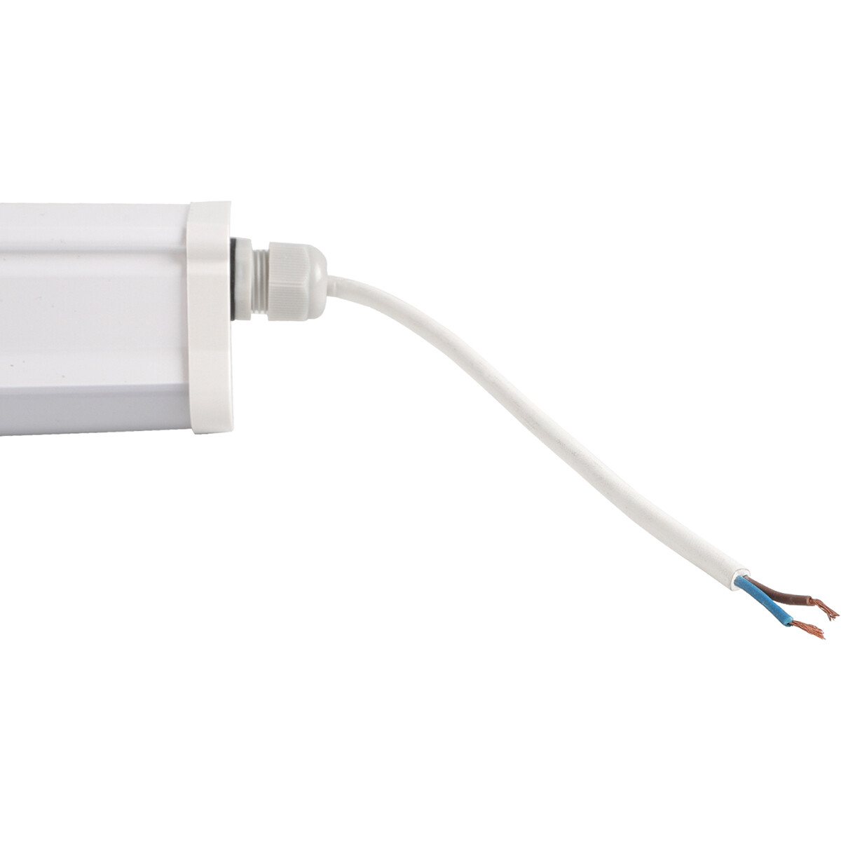 LED TL Armatuur - LED Balk - Aigi Haras - 20W - Waterdicht IP65 - Natuurlijk Wit 4000K - Mat Wit - Kunststof - 60cm