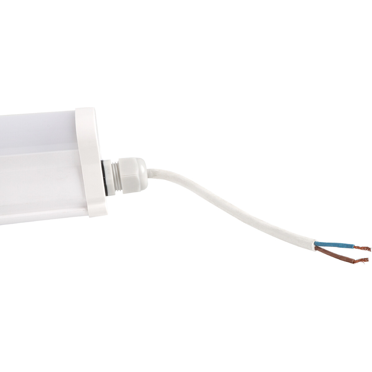 LED TL Armatuur - LED Balk - Aigi Haras - 50W - Waterdicht IP65 - Natuurlijk Wit 4000K - Mat Wit - Kunststof - 150cm