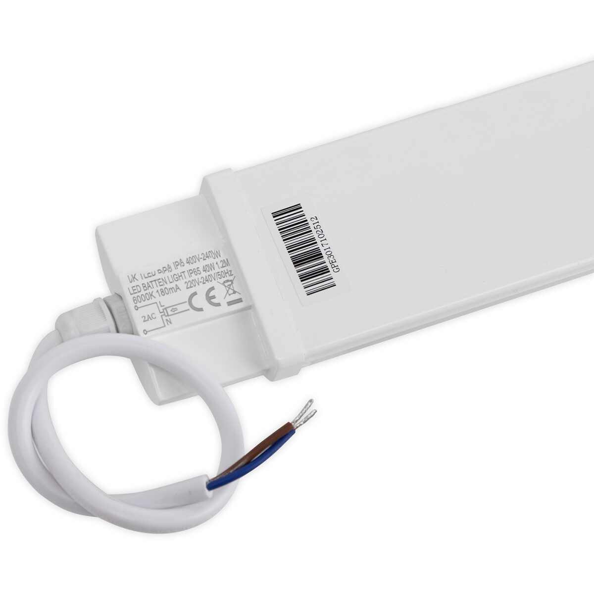 LED Batten - LED Balk - Aigi Tynom - 40W - Waterdicht IP65 - Helder/Koud Wit 6000K - Mat Wit - Kunststof - 120cm