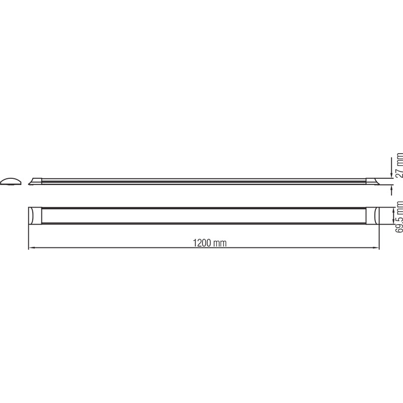 LED Batten - LED Balk - Titro - 36W - Helder/Koud Wit 6400K - Aluminium - 120cm