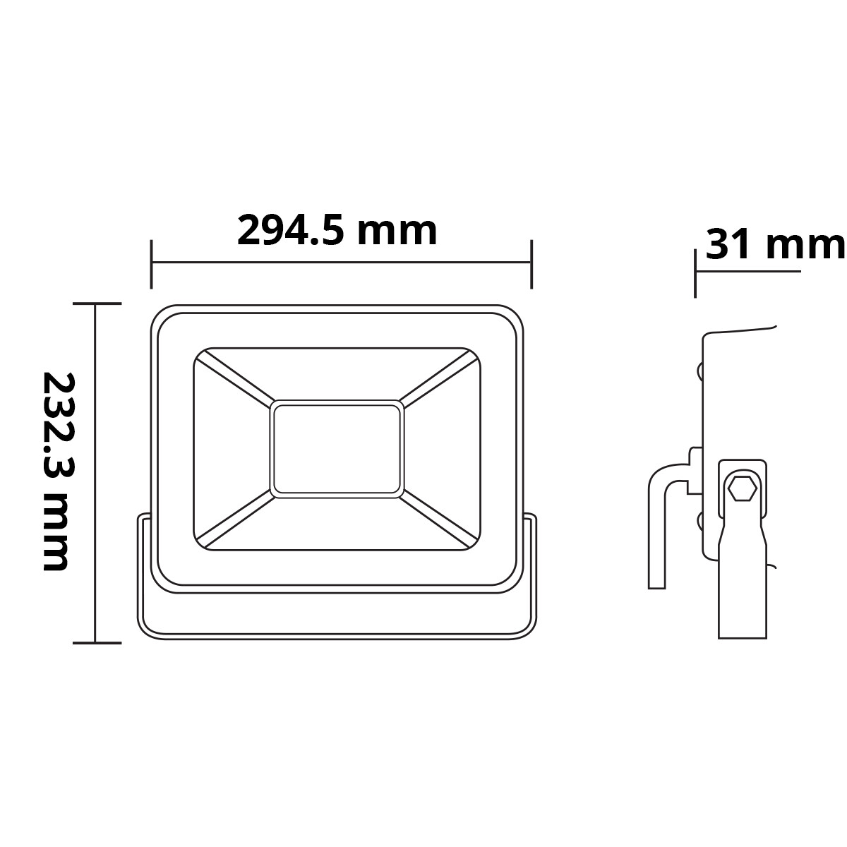 LED Bouwlamp 100 Watt - LED Schijnwerper - Alsa - Helder/Koud Wit 6400K - Waterdicht IP65