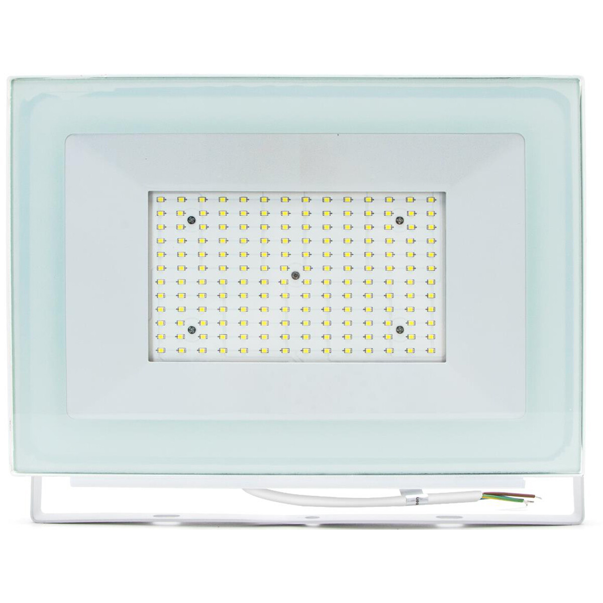 LED Bouwlamp 150 Watt - LED Schijnwerper - Aigi Iglo - Helder/Koud Wit 6400K - Waterdicht IP65 - Mat Wit - Aluminium