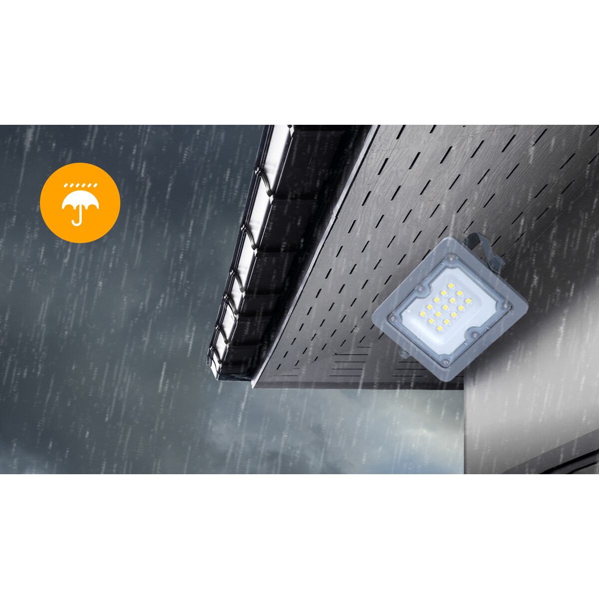 LED Bouwlamp - Aigi Zuino - 10 Watt - Helder/Koud Wit 6500K - Waterdicht IP65 - Kantelbaar - Mat Grijs - Aluminium