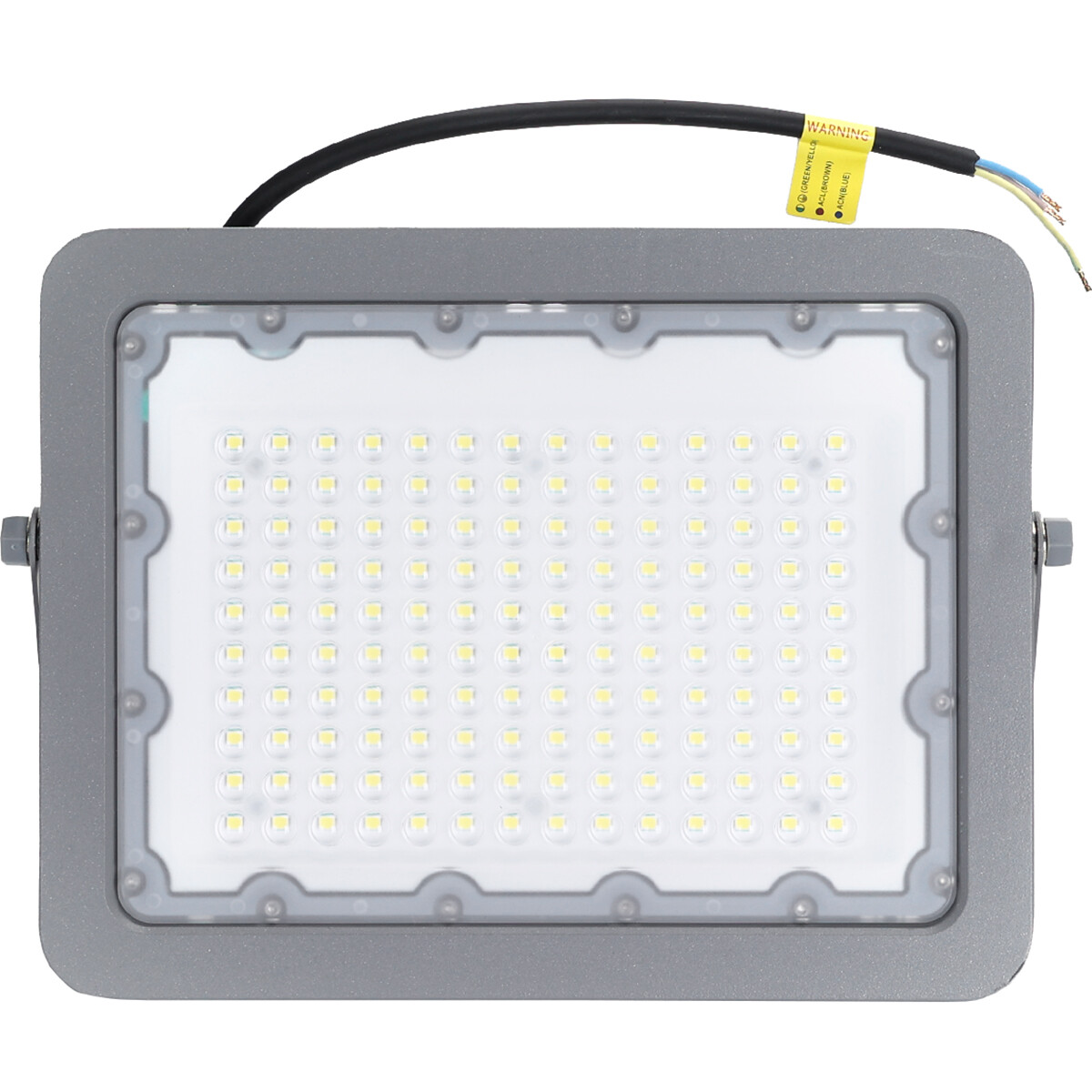 LED Bouwlamp - Aigi Zuino - 100 Watt - Helder/Koud Wit 6500K - Waterdicht IP65 - Kantelbaar - Mat Grijs - Aluminium