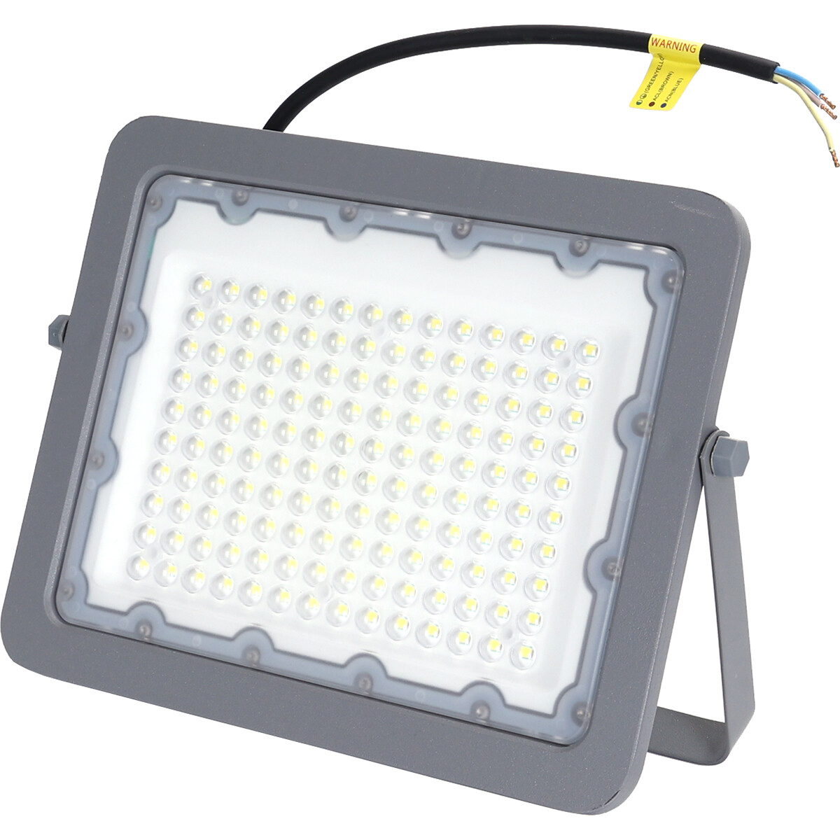 LED Bouwlamp - Aigi Zuino - 100 Watt - Helder/Koud Wit 6500K - Waterdicht IP65 - Kantelbaar - Mat Grijs - Aluminium product afbeelding