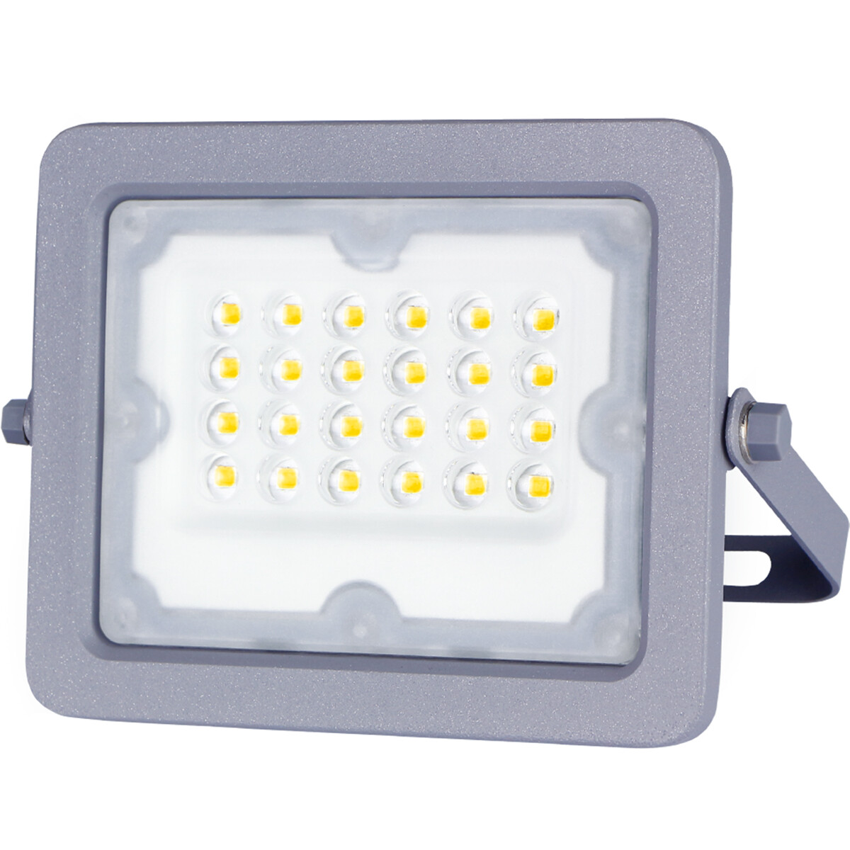 LED Bouwlamp - Aigi Zuino - 20 Watt - Natuurlijk Wit 4000K - Waterdicht IP65 - Kantelbaar - Mat Grijs - Aluminium product afbeelding