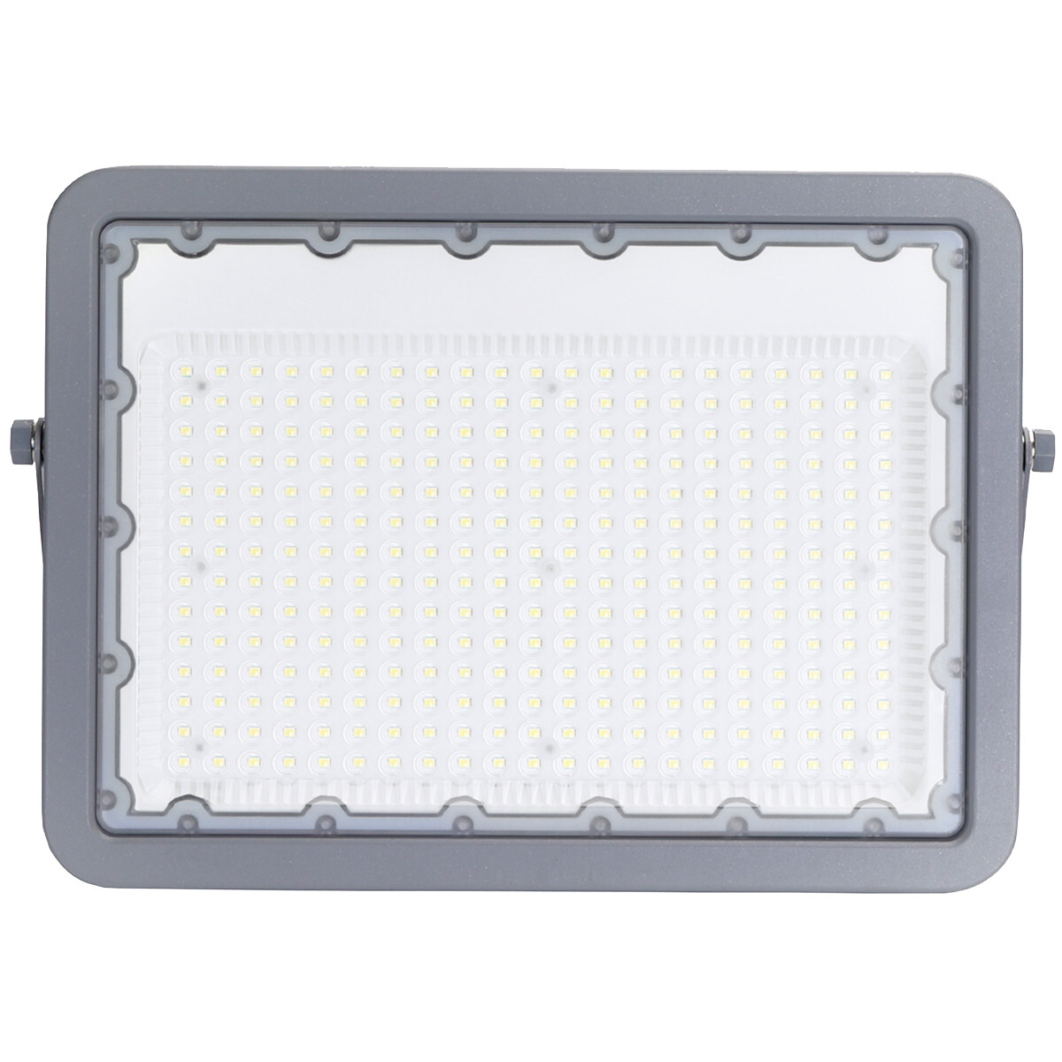 LED Bouwlamp - Aigi Zuino - 200 Watt - Helder/Koud Wit 6500K - Waterdicht IP65 - Kantelbaar - Mat Grijs - Aluminium