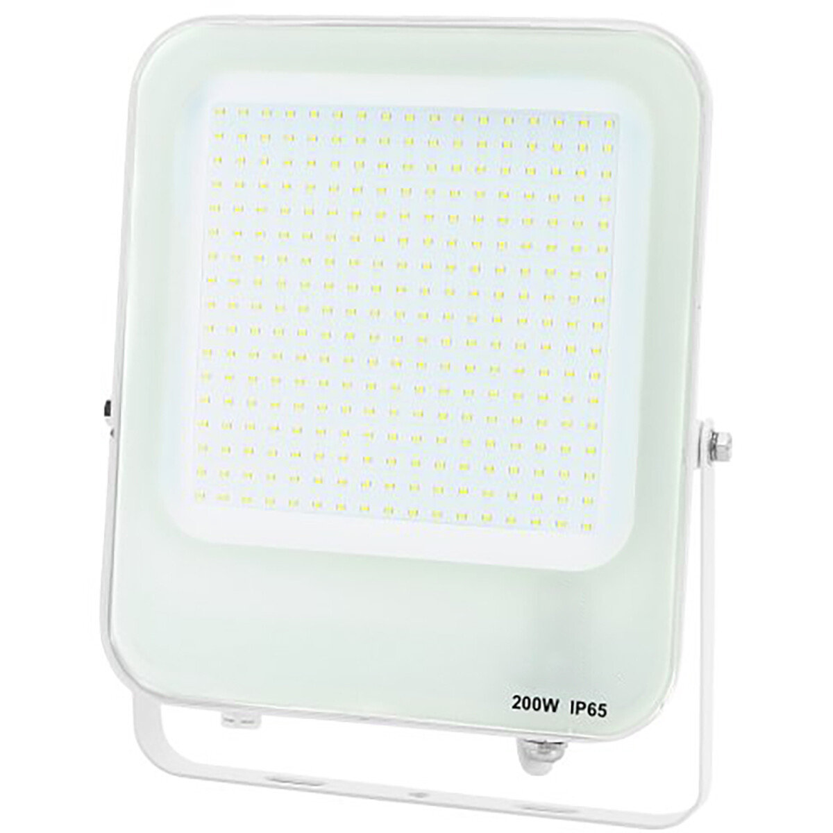 LED Bouwlamp - LED Schijnwerper - Aigi Rekan - 200 Watt - Helder/Koud Wit 6500K - Waterdicht IP65 - Rechthoek - Mat Wit - Aluminium product afbeelding