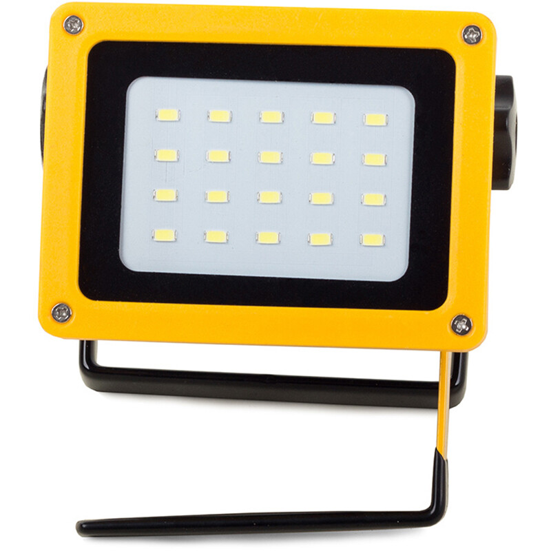 LED Bouwlamp op Accu met Statief - Velvin Akumo - 100 Watt - SMD LED - Werklamp op Accu - Helder/Koud Wit 6500K - Waterdicht IP65 - Oplaadbaar - Kantelbaar - Draaibaar