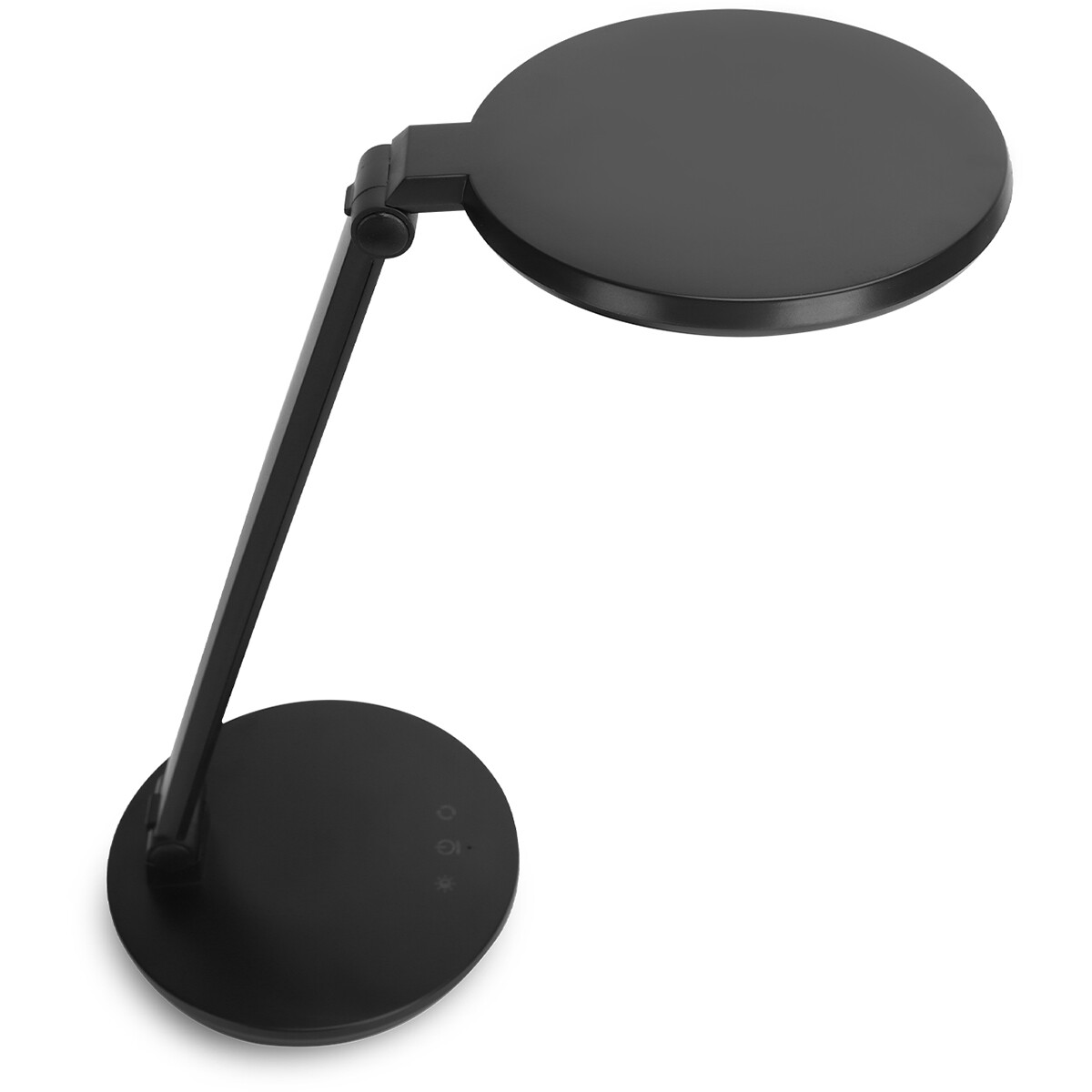 LED Bureaulamp - Aigi Awet - 8W - Aanpasbare Kleur - USB Oplaadbaar - Dimbaar - Rond - Mat Zwart - Kunststof