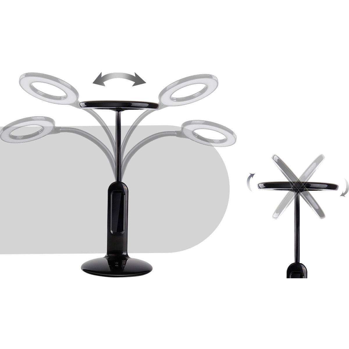 LED Bureaulamp met Kalender - Aigi Aviny - 7W - Aanpasbare Kleur - Dimbaar - Mat Zwart