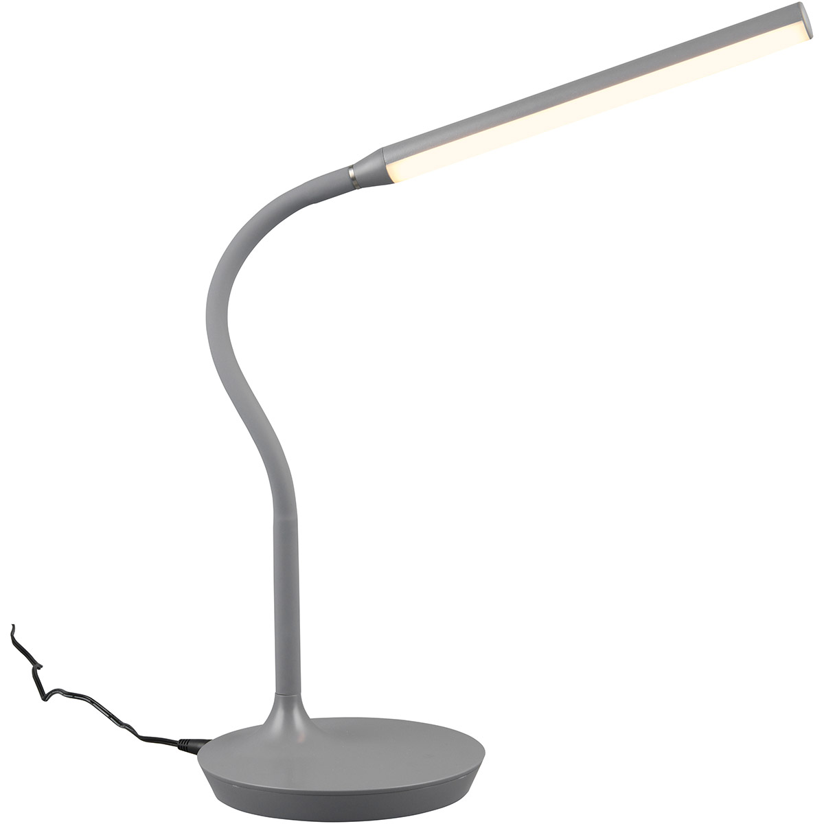 LED Bureaulamp - Tafelverlichting - Trion Root - 5W - Aanpasbare Kleur - Grijs - Kunststof