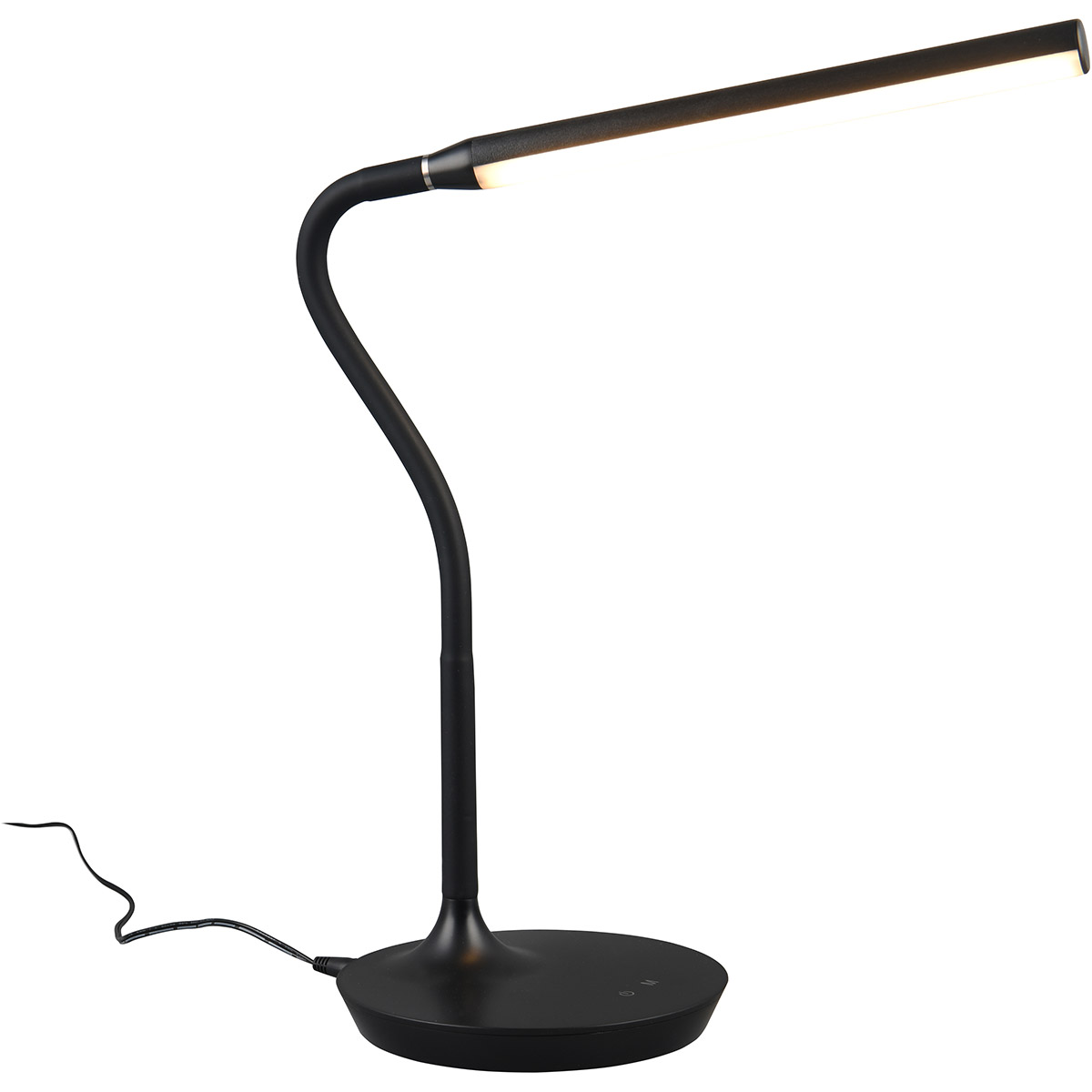 LED Bureaulamp - Tafelverlichting - Trion Root - 5W - Aanpasbare Kleur - Zwart - Kunststof