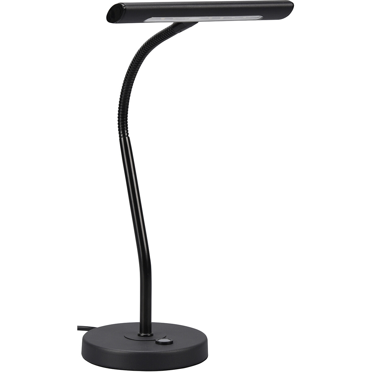 LED Bureaulamp - Trion Curty - 4W - Warm Wit 3000K - Dimbaar - Rond - Mat Zwart - Aluminium