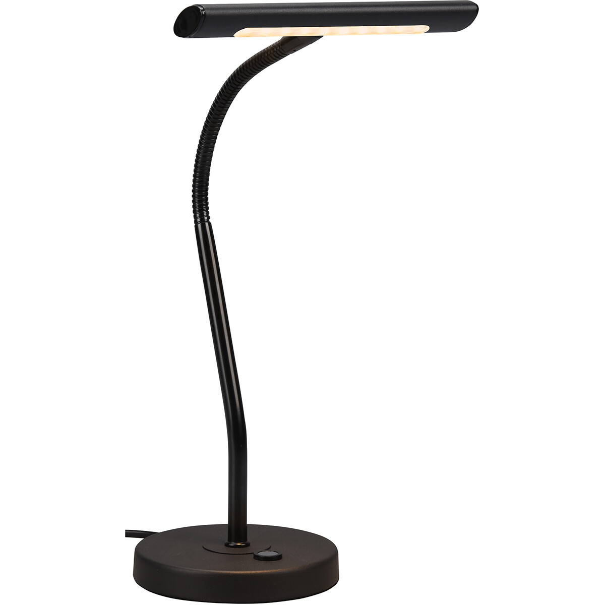 LED Bureaulamp - Trion Curty - 4W - Warm Wit 3000K - Dimbaar - Rond - Mat Zwart - Aluminium product afbeelding