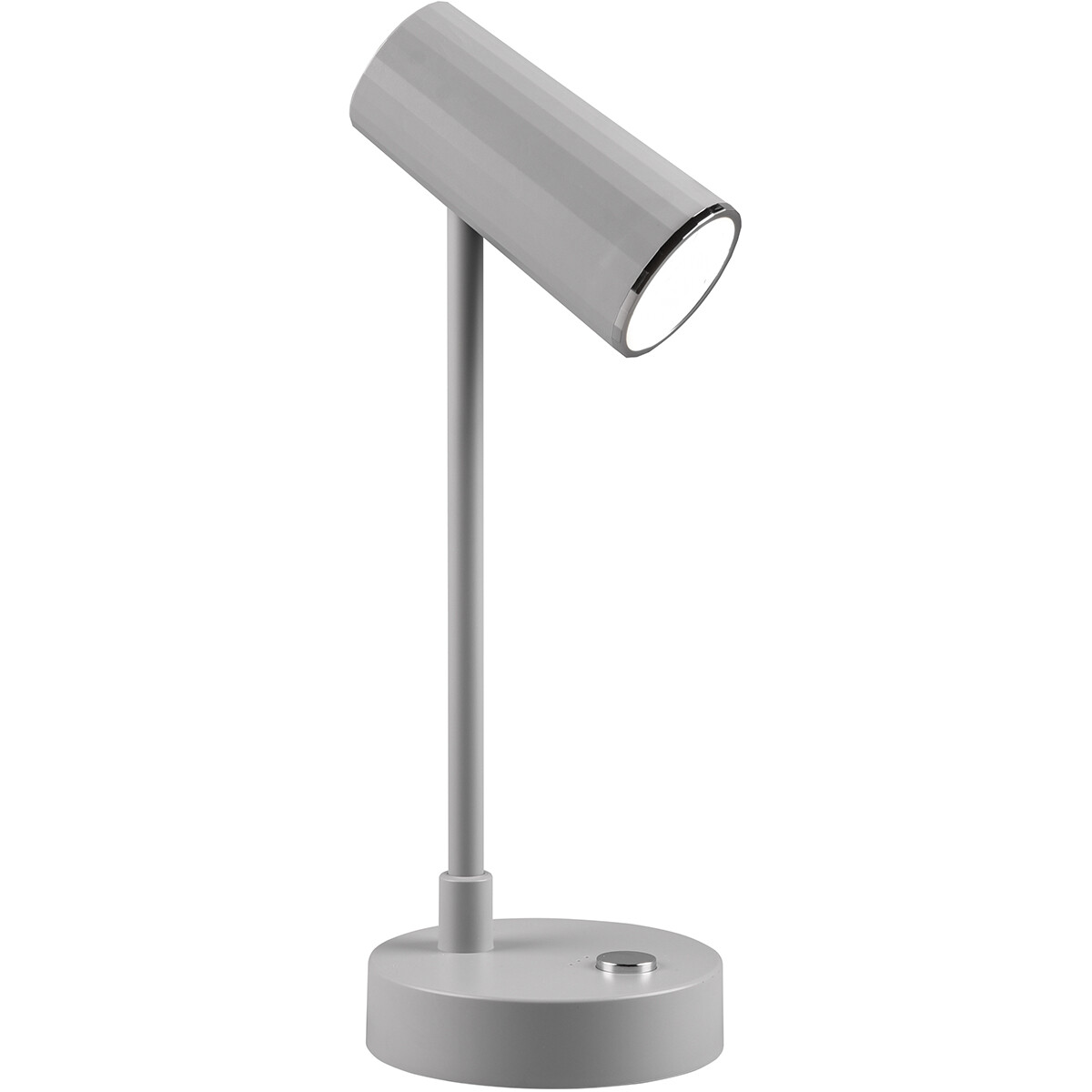 LED Bureaulamp - Trion Lono - 2.5W - Aanpasbare Kleur - Dimbaar - Rond - Mat Grijs - Kunststof