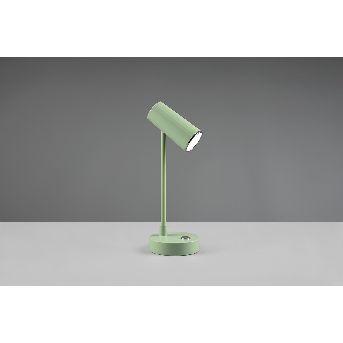 LED Bureaulamp - Trion Lono - 2.5W - Aanpasbare Kleur - Dimbaar - Rond - Mat Groen - Kunststof