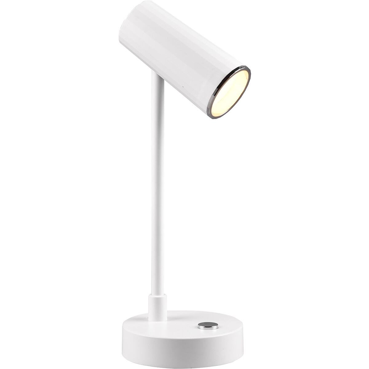 LED Bureaulamp - Trion Lono - 2.5W - Aanpasbare Kleur - Dimbaar - Rond - Mat Wit - Kunststof