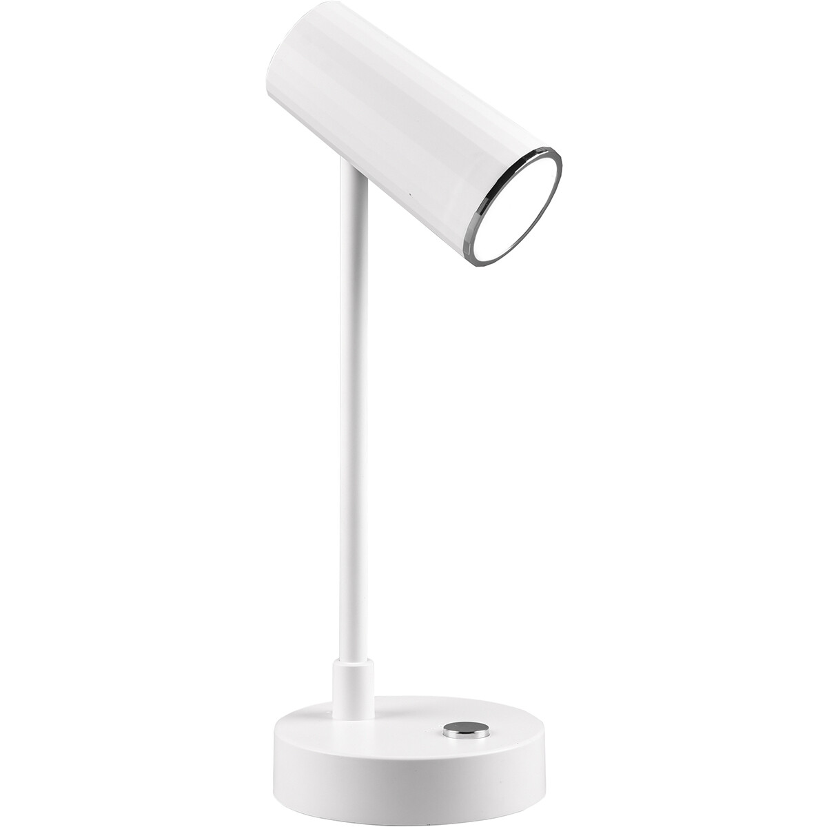 LED Bureaulamp - Trion Lono - 2.5W - Aanpasbare Kleur - Dimbaar - Rond - Mat Wit - Kunststof