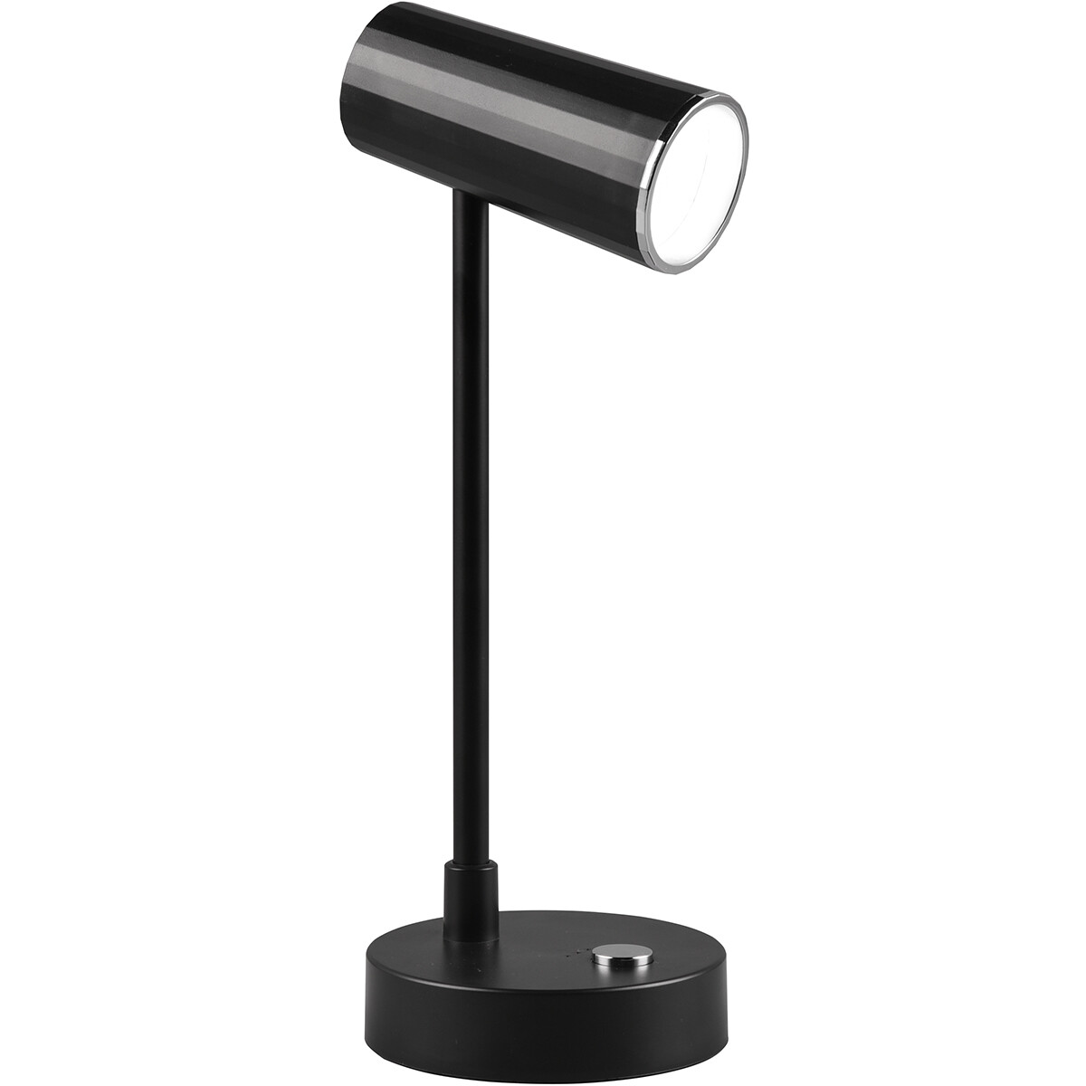 LED Bureaulamp - Trion Lono - 2.5W - Aanpasbare Kleur - Dimbaar - Rond - Mat Zwart - Kunststof